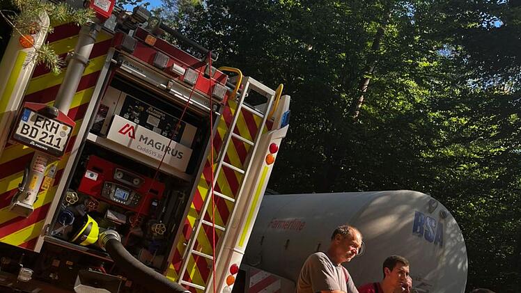 Waldbrand bei Baiersdorf: Feuerwehr mit Großaufgebot im Einsatz