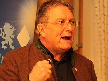 Henry Schramm beim politischen Aschermittwoch der CSU im Gasthof Geuther. Foto: Jürgen Gärtner