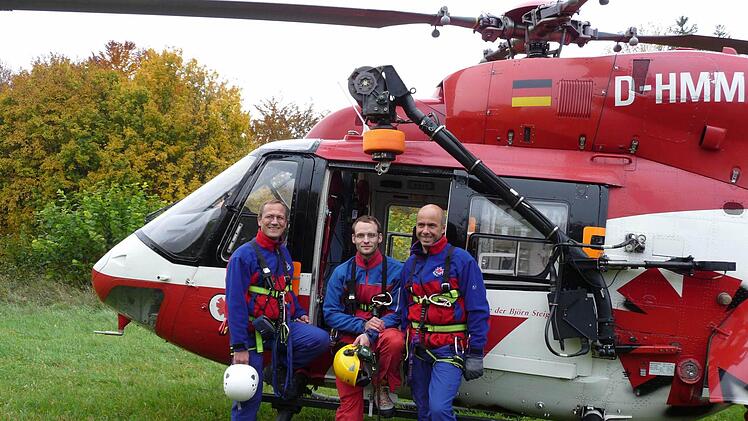 Bereitschaftsleiter Thomas Gremer, Nico Petterich und Heinz Müller (von links) von der Kulmbacher Bergwacht.