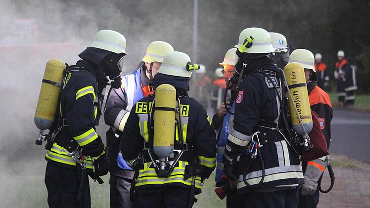 Großübung beim Bekleidungszentrum der Bundeswehr. Foto: Sebastian Schmitt-Mathea