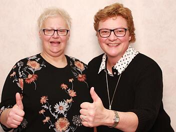 Birgit Geßlein alias "Retl" (links) mit Monika Hohlmeier kürzlich in Bad Staffelstein bei einer privaten GeburtstagsfeierKathrin Roth