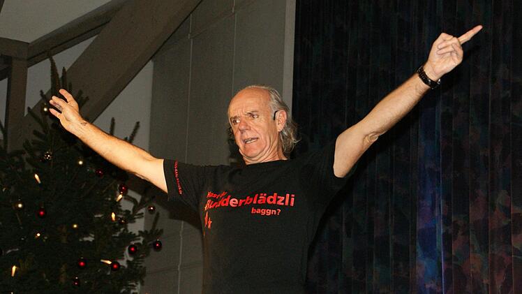 Klaus Karl Kraus sprach zu den Eltmannern - er verkündete frohe Botschaften im fränkischen Plauderton.