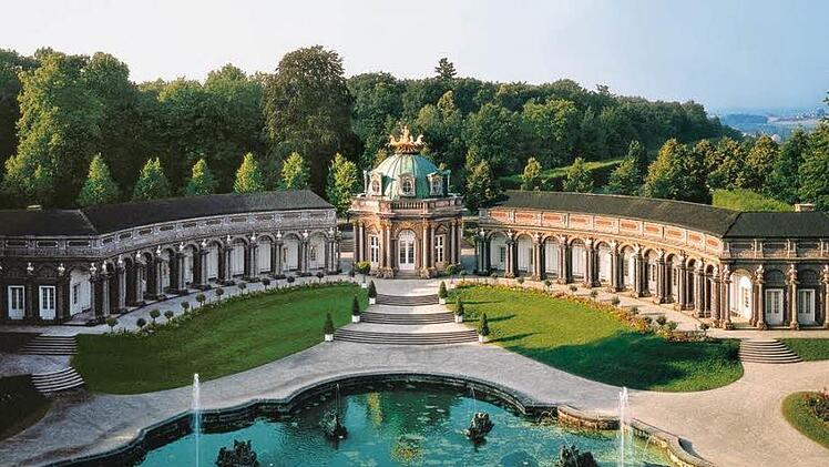 Blick aus der Luft auf das Neue Schloss in der Eremitage in BayreuthBayerische Schlösserverwaltung