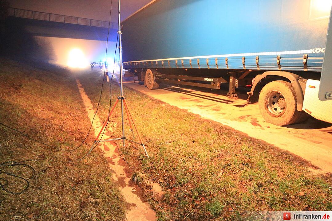 Lkw-Unfall bei Hirschaid