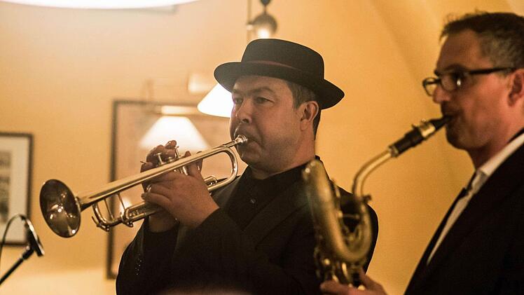 Impressionen von der Coburger Jazz-Nacht: Jürgen Hahn (links) und Norbert EmmingerFoto: Jochen Berger