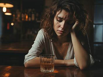 Alkohol, trinken, Depression