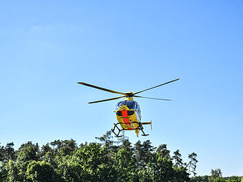Schwerer Motorradunfall: Rettungshubschrauber im Einsatz