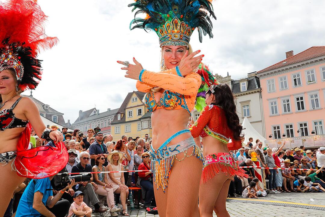 Beim großen Sambaumzug in Coburg ging es heiß her.