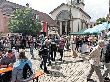 Das Pfingstm&auml;rktle im Altort von Ebenhausen hat eine besonders sch&ouml;ne Atmosph&auml;re.