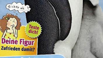 Ausschnitt aus der Titelseite der Januar-Ausgabe von Medizini mit dem Hinweis auf den Figur-Test für Kinder (links). Foto: Petra Malbrich