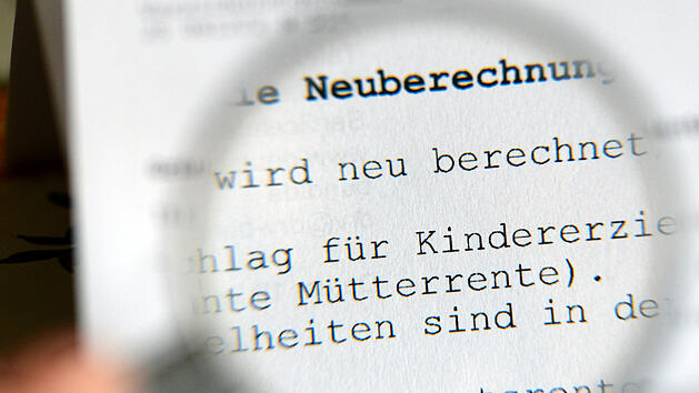 Rentenbescheid - M&uuml;tterrente