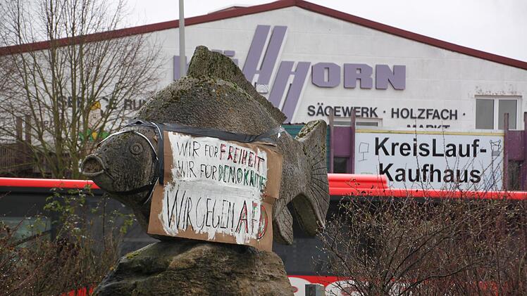 So sah der Karpfen im Karpfenkreisel am Montagmorgen aus. Foto: Karina Brock