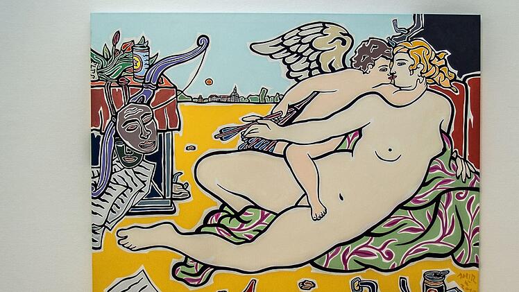 "Augenblick des Glücks" ist der Titel einer großen Ausstellung mit Werken von Moritz Götze im Kunstverein Coburg (Abbildung: Frühling/Amor und Psyche.Foto: Jochen Berger