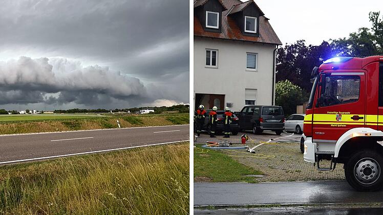 Unwetter im Landkreis Neustadt a.d. Aisch-Bad Windsheim