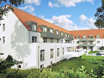So sollen die beiden Häuser vom Wohnprojekt "In der Heimat wohnen" einmal aussehen. Foto: Animation: Jung Werbeagentur
