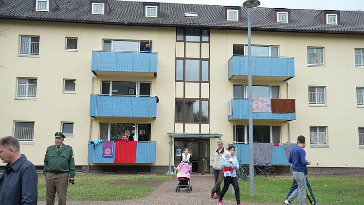 Das Bild entstand Mitte September, als die ersten Flüchtlinge in die staatliche Aufnahme- und Rückführungseinrichtung in der früheren Flynn-Housing-Area einzogen. Archivfoto: Ronald Rinklef