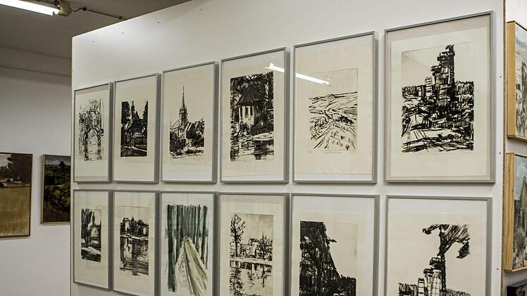 Impressionen aus Robert Reiters neuer Werkstattgalerie in Untersiemau. Offiziell eröffnet wird sie am 15. September.Foto: Jochen Berger