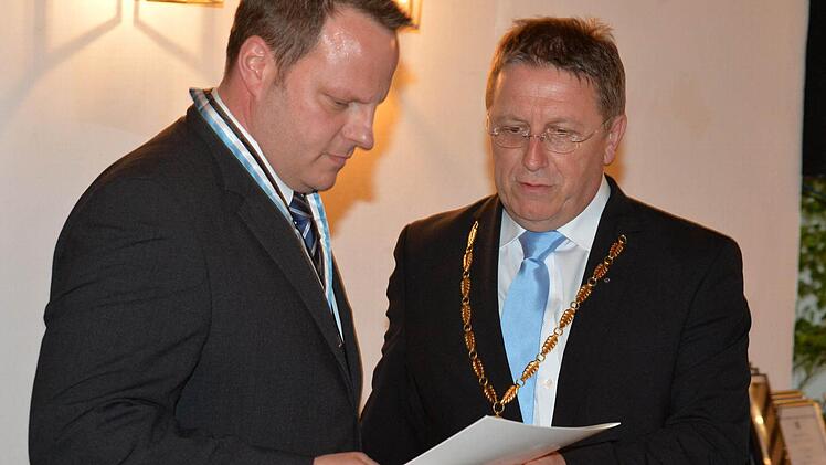 Silberne Bürgermedaillen bekamen Ingo Lehmann, ...