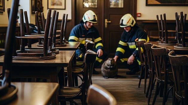 Verletzter Biber rettet sich in Bamberger Kneipe: Feuerwehr eilt zu Hilfe