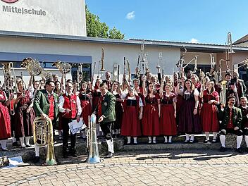 Das Symphonische Blasorchester trat beim Wertungsspiel in Oberhaid auf.