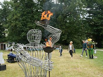 Bei der Kunst- und Kulturmeile in Litzendorf ging es auch schon mal heiß her.  Fotos: Joseph Beck