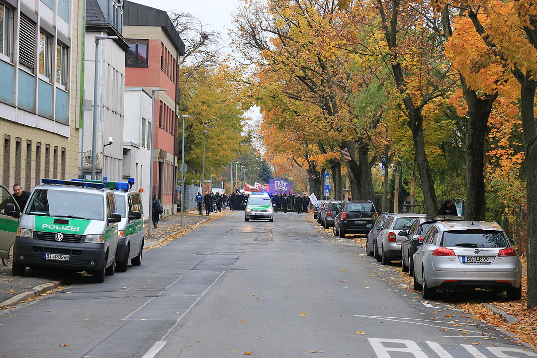 Linke Demo gegen Balkanzentrum Bamberg