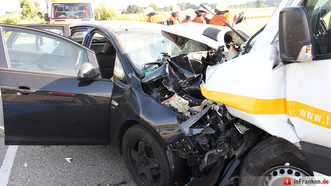 Unfall bei Wassertrüdingen im Landkreis Ansbach