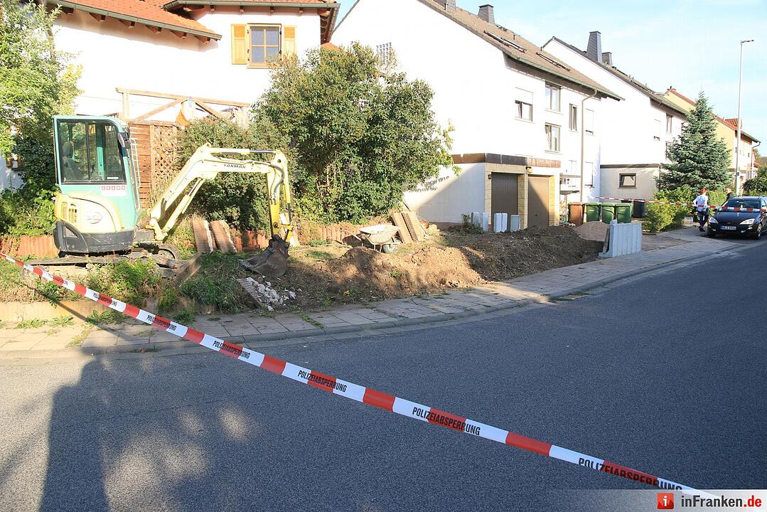 Sprenggranatenfund in Hallstadt