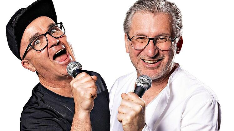 Ulric Wurschy und Volker Becker pr&auml;sentieren die Liederauswahl mit Humor. Joachim Pantel