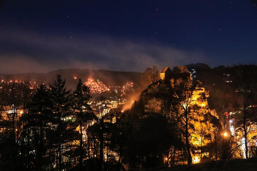 Feuerspektakel in der Fränkischen Schweiz