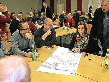 Ein Teil der Eberner Delegation beim "Brainstorming". Foto: Ralf Kestel