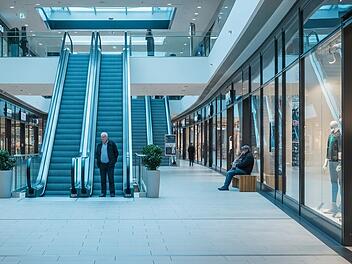 Einkaufszentrum, Shoppingcenter, Rolltreppe