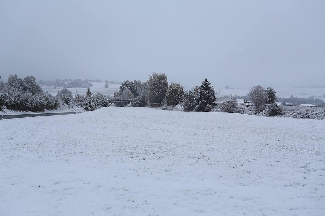 Erster Schneefall in Oberfranken