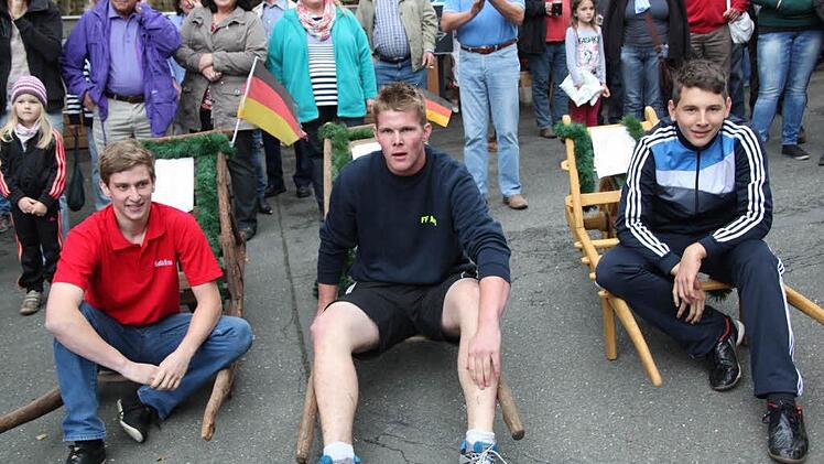 Die drei Sieger von links: Michael Görl (2.), Jörg Hofmann (1.) und Marcel Nützel (3.)