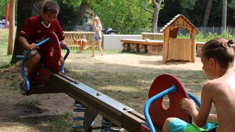 Der neue Wasser-Spielplatz in der Bad Kissinger Schützenstraße Foto: Ralf Ruppert