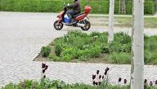 Daumen runter: Motorisierte dürfen eigentlich nicht aufs Gelände.