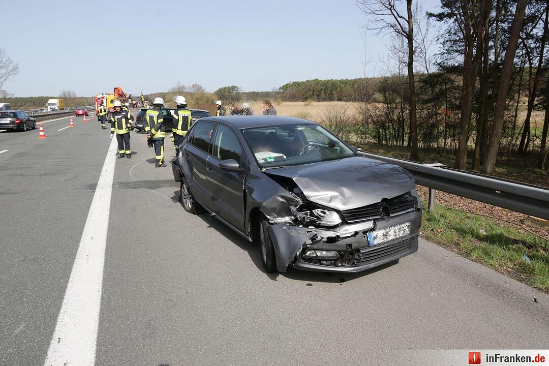 Auffahrunfall auf der A3 bei Heßdorf