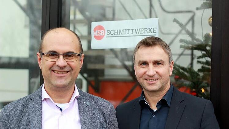 J&uuml;rgen Enders (li) und Martin Hein f&uuml;hren ab sofort die MSB Schmittwerke. MSB Schmittwerke/Anja Himer