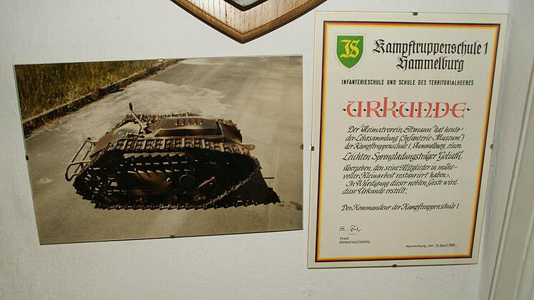 Sogar einen Panzer besaß der Eltmanner Heimatverein. Er wurde restauriert und dem Infanteriemuseum in Hammelburg gestiftet.