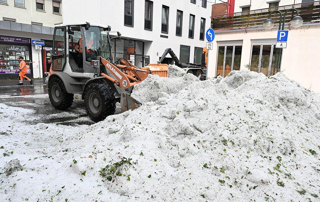 Unwetter in Baden-W&uuml;rttemberg - Hagel