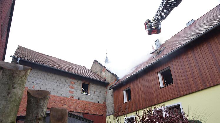 Scheunenbrand in Langendorf. Foto: Arkadius Guzy
