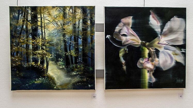 Ausstellung der Coburger Sommerakademie im Kunstverein: Jolanta Groffik - Wald I und IIFoto: Jochen Berger