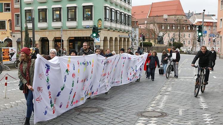 Demonstration in Bamberg am Internationalen Tag gegen Rassismus. Foto: Barbara Herbst
