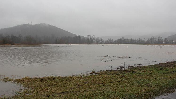 Flussabwärts und flussaufwärts nichts als Hochwasser Foto: Friedwald Schedel
