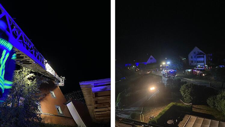 Schwarzenbruck: Großer Feuerwehreinsatz in Lindelburg - Feuer-Inferno im Nürnberger Land