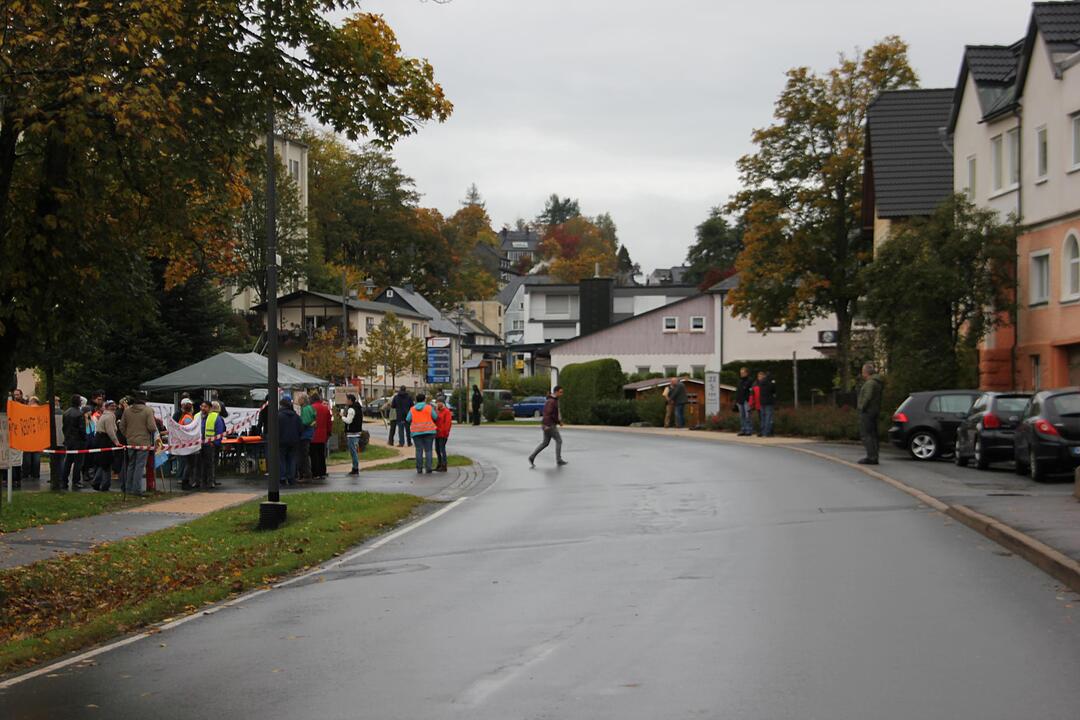 Protest gegen Treffen der "Alternativen Mitte" in Tettau