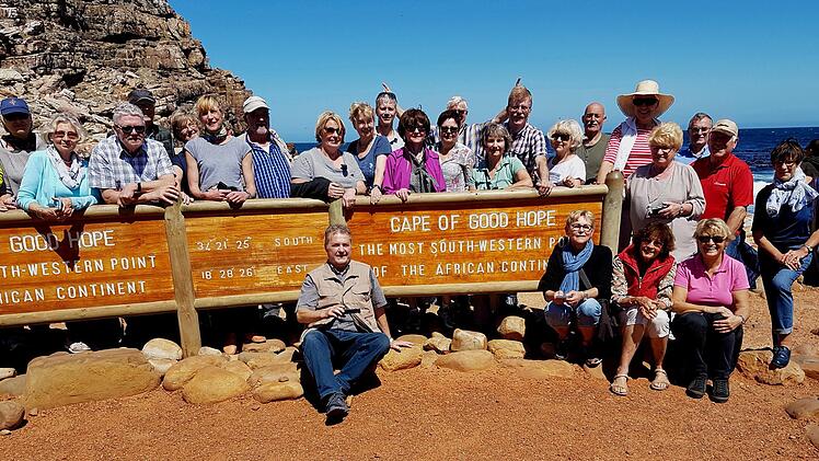 Am "Cape of good hope", dem südlichsten Punkt von Afrika, gab es natürlich das obligatorische Erinnerungsfoto. Foto: Günther Geiling