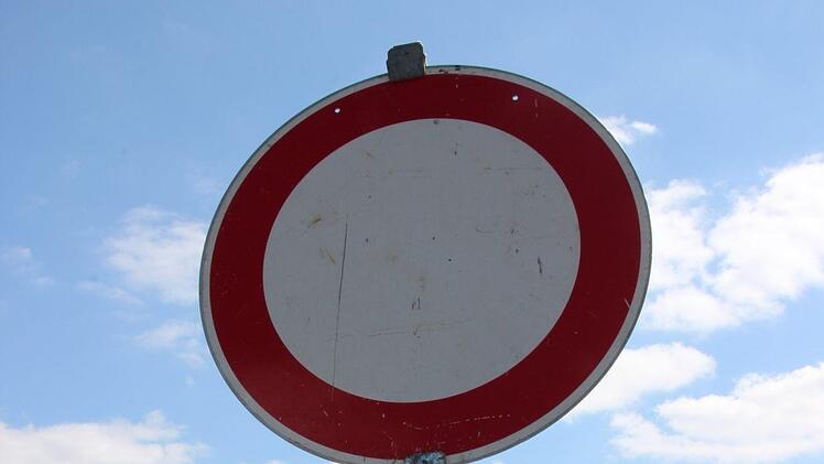 Ein Schild weist zwischen Tüschnitz und Schmölz auf den Eichenprozessionsspinner hin. Fotos: Alexander Löffler
