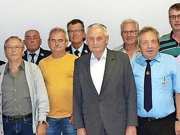 Die geehrten Mitglieder für 40 Jahre passiven Dienst