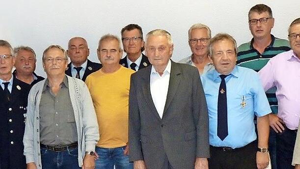 Die geehrten Mitglieder für 40 Jahre passiven Dienst